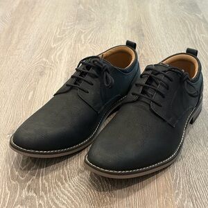 Perry Ellis Portfolio Ultra Foam Dress Shoes Mens 9.5 Black Round Toe Oxford